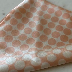 Blush pink Polka Dot Silk Scarf‎